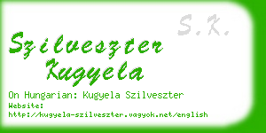 szilveszter kugyela business card